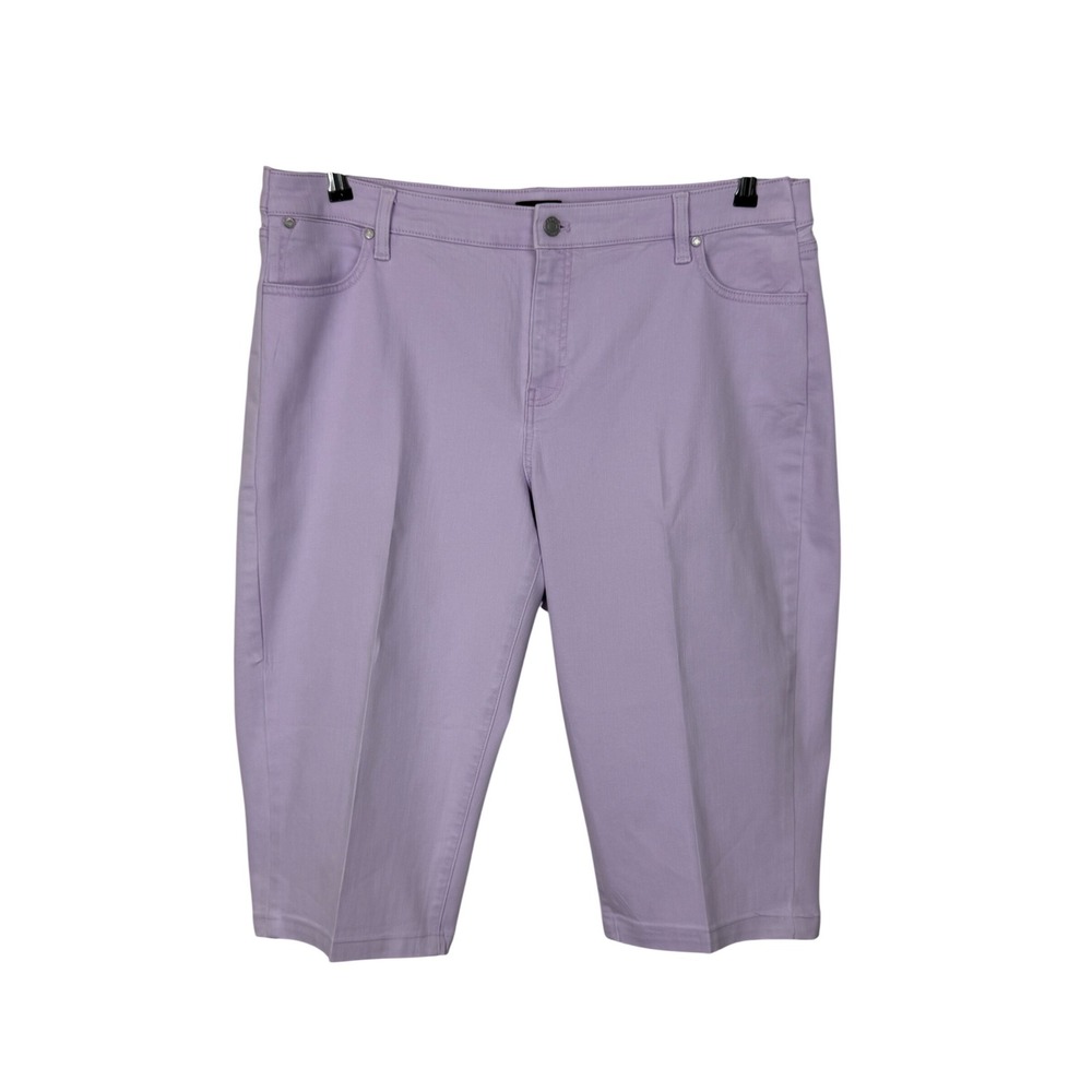 Talbots Slim Ankle Jean Women 20W Purple Lavender Cotton Blend Stretch Altered